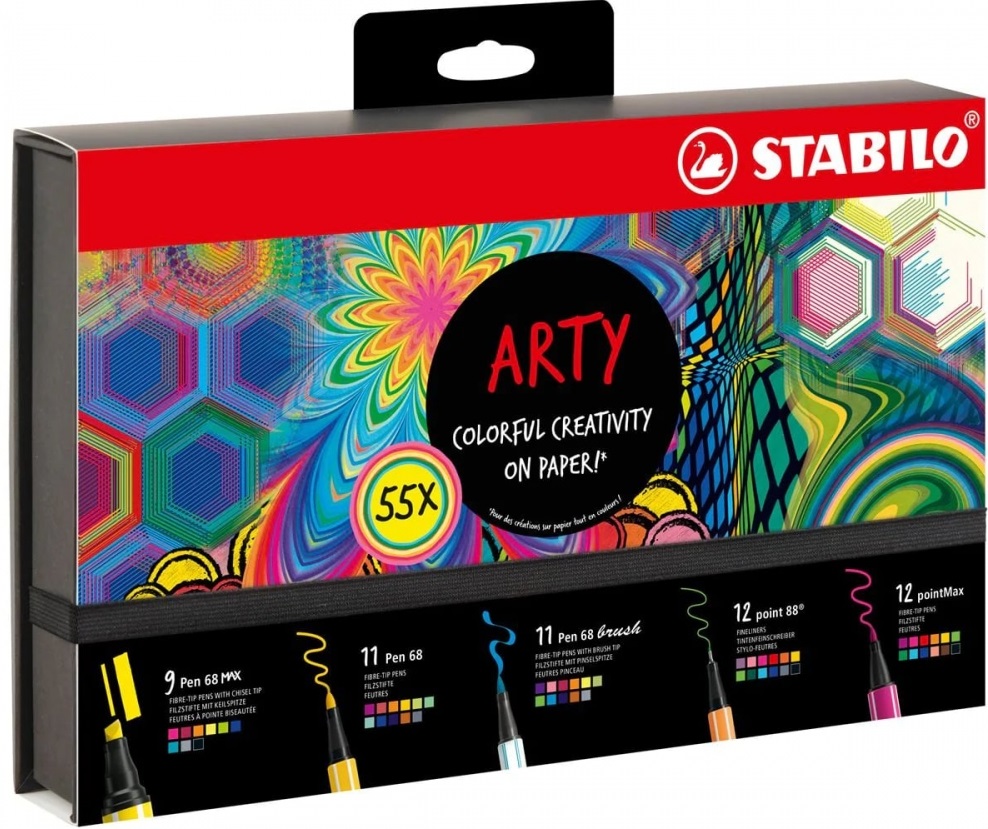Kit creativ Stabilo Arty - 55 piese