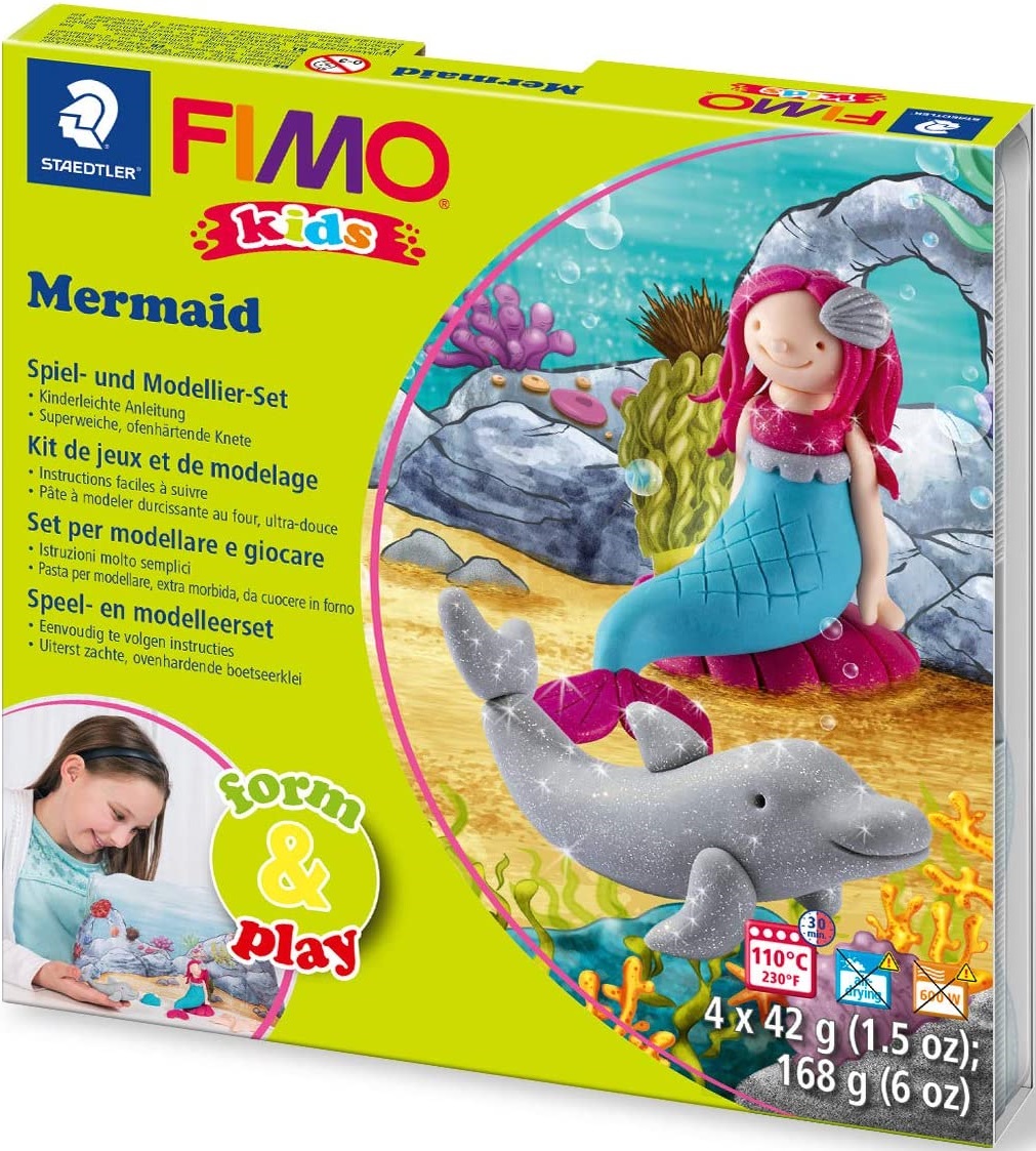 Set de lut Staedtler Fimo Kids - Mermaid, 4 x 42 g