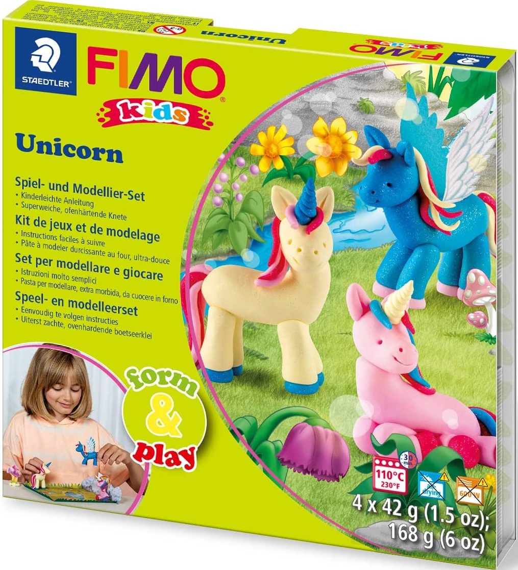 Set de lut Staedtler Fimo Kids - 4 x 42 g, Unicorn