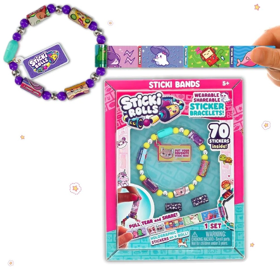 Set creativ Sticki Rolls - Brățară cu 70 stickere