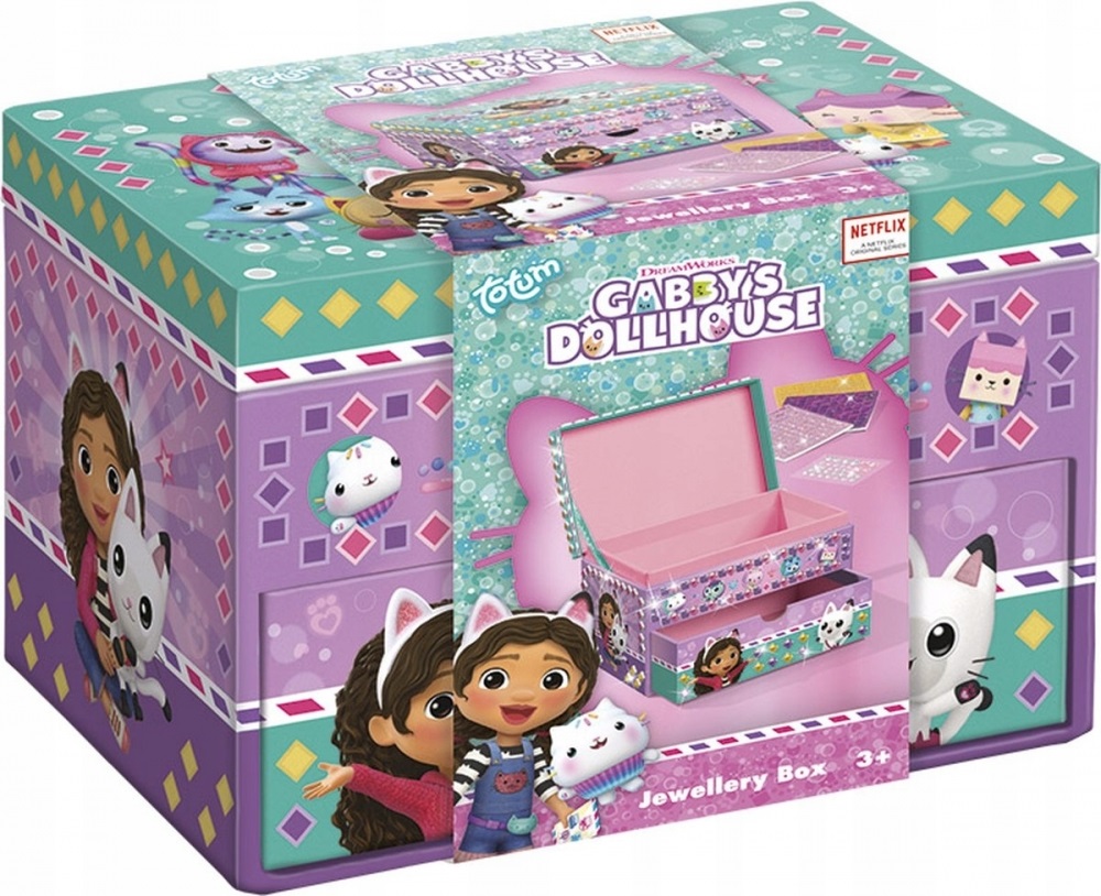 Set creativ Totum - Decorează o cutie pentru bijuterii, Gabby's Dollhouse