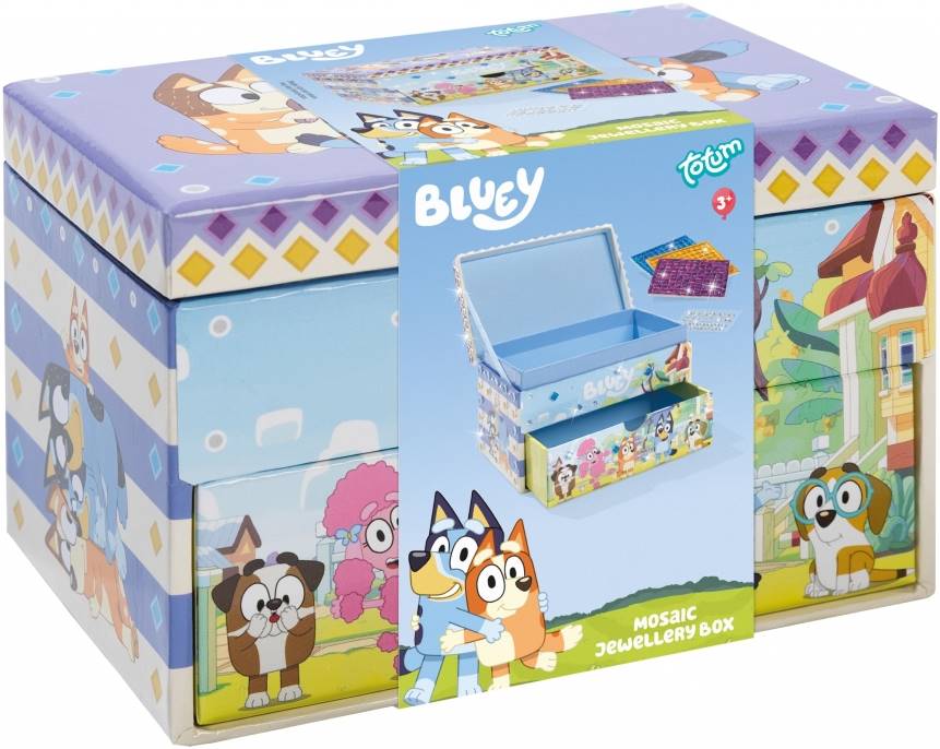 Trusă creativă  Totum -Decorează-ți propria cutie de bijuterii Bluey