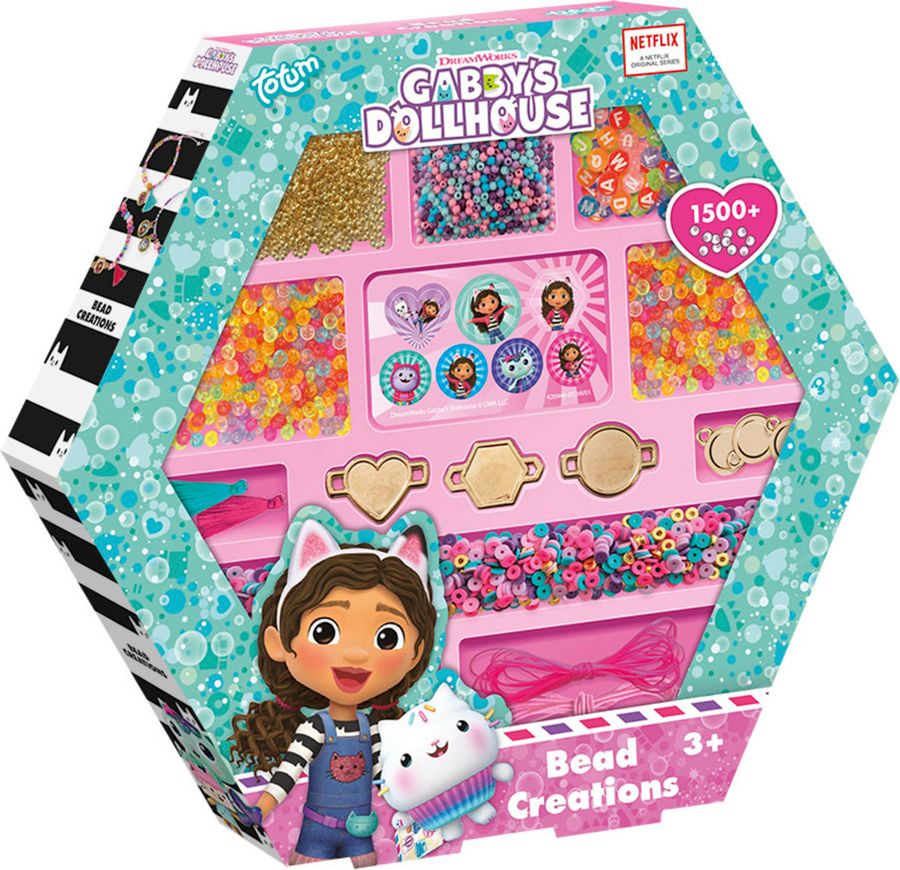 Set creativ Totum - Gabby's Dollhouse, brățări DIY cu 6 pandantive