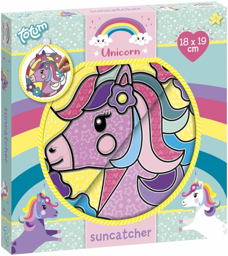 Trusă creativă  Totum - Decorațiune DIY pentru ferestre cu unicorn