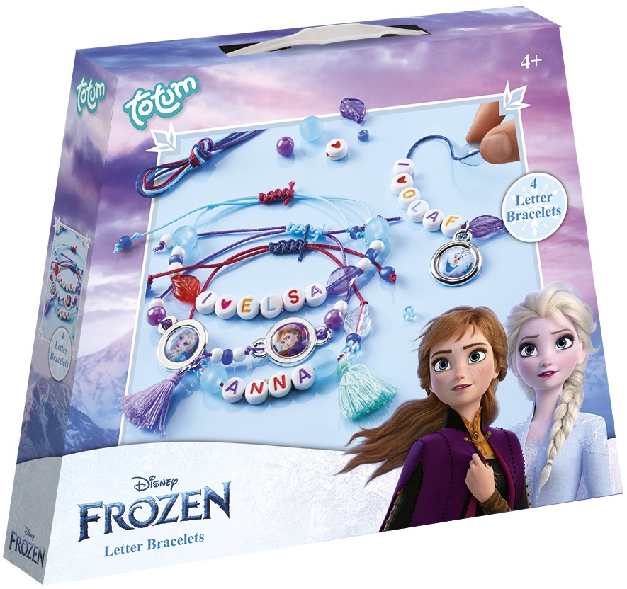Set creativ Totum - Fă-ți propriile brățări cu scrisori, Frozen