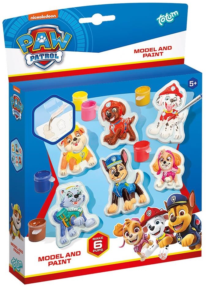 Set creativ Totum - Fă-ți singur, Figurine din ipsos Patrula căţeluşilor