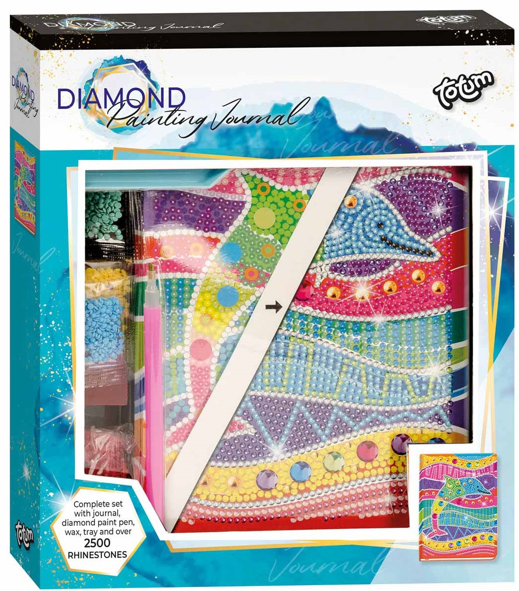 Totum Creative Set - Notebook cu diamante, delfin