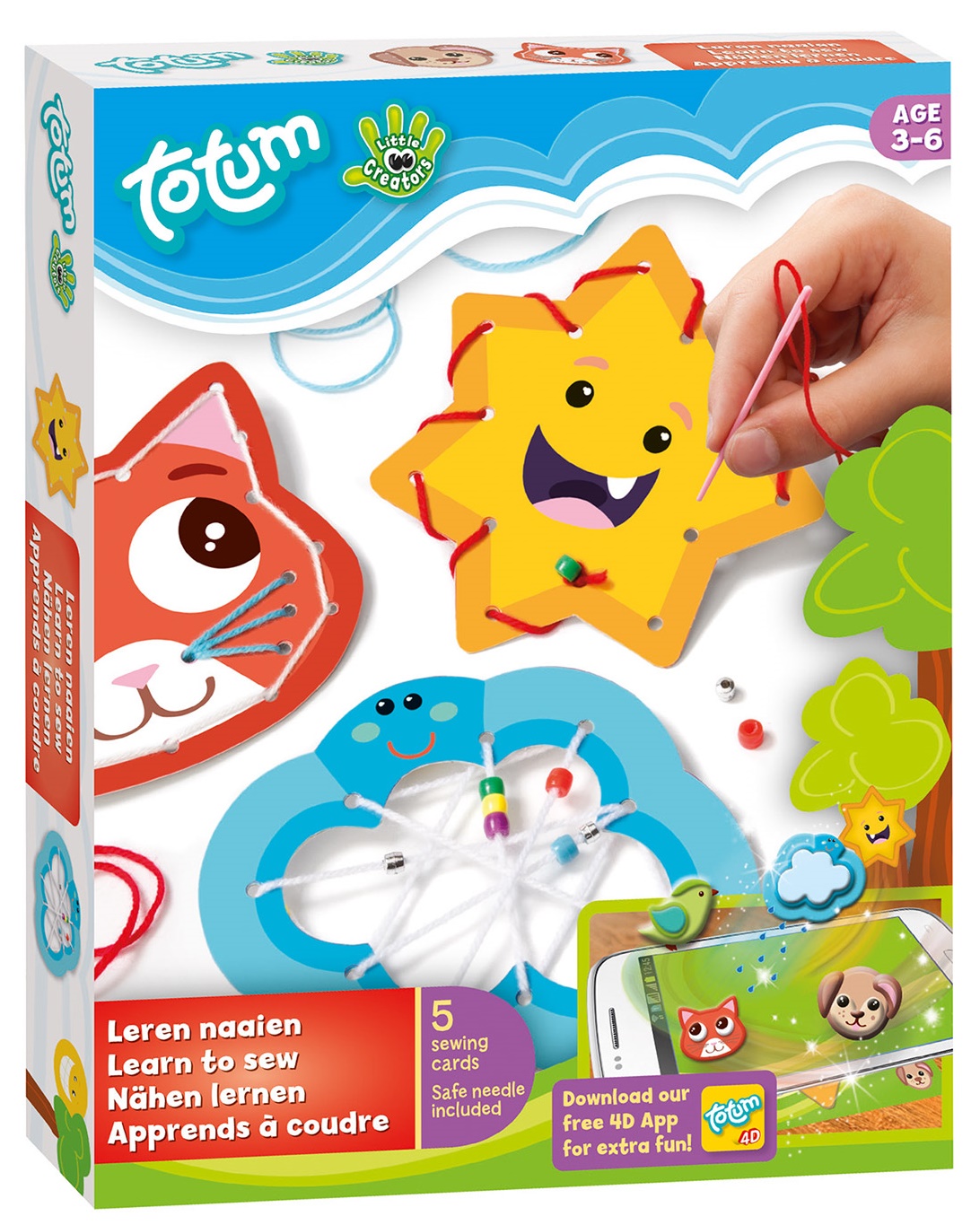 Set creativ Totum - Coase-l singur, figuri colorate