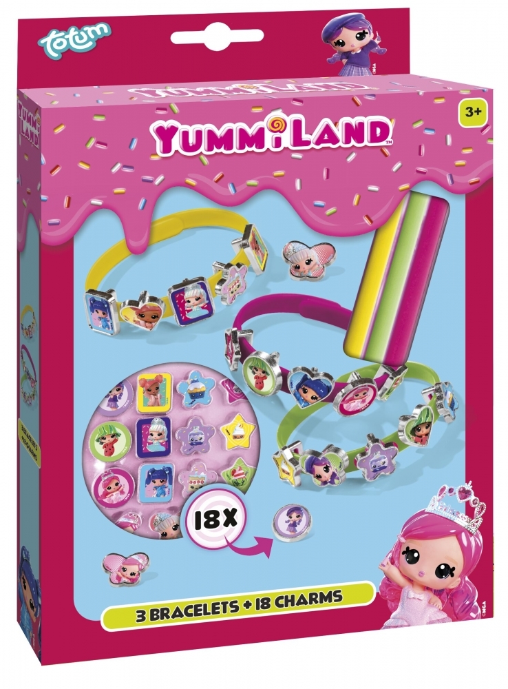 Set creativ Totum - Yummiland, Confecționează singur brățări, 3 bucăți
