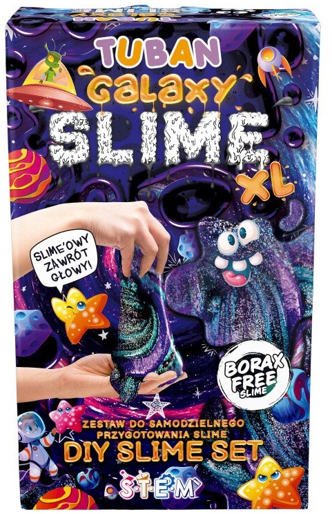 Set creativ Tuban - XL, Fă-ți propriul slime Galaxy, cu brocart