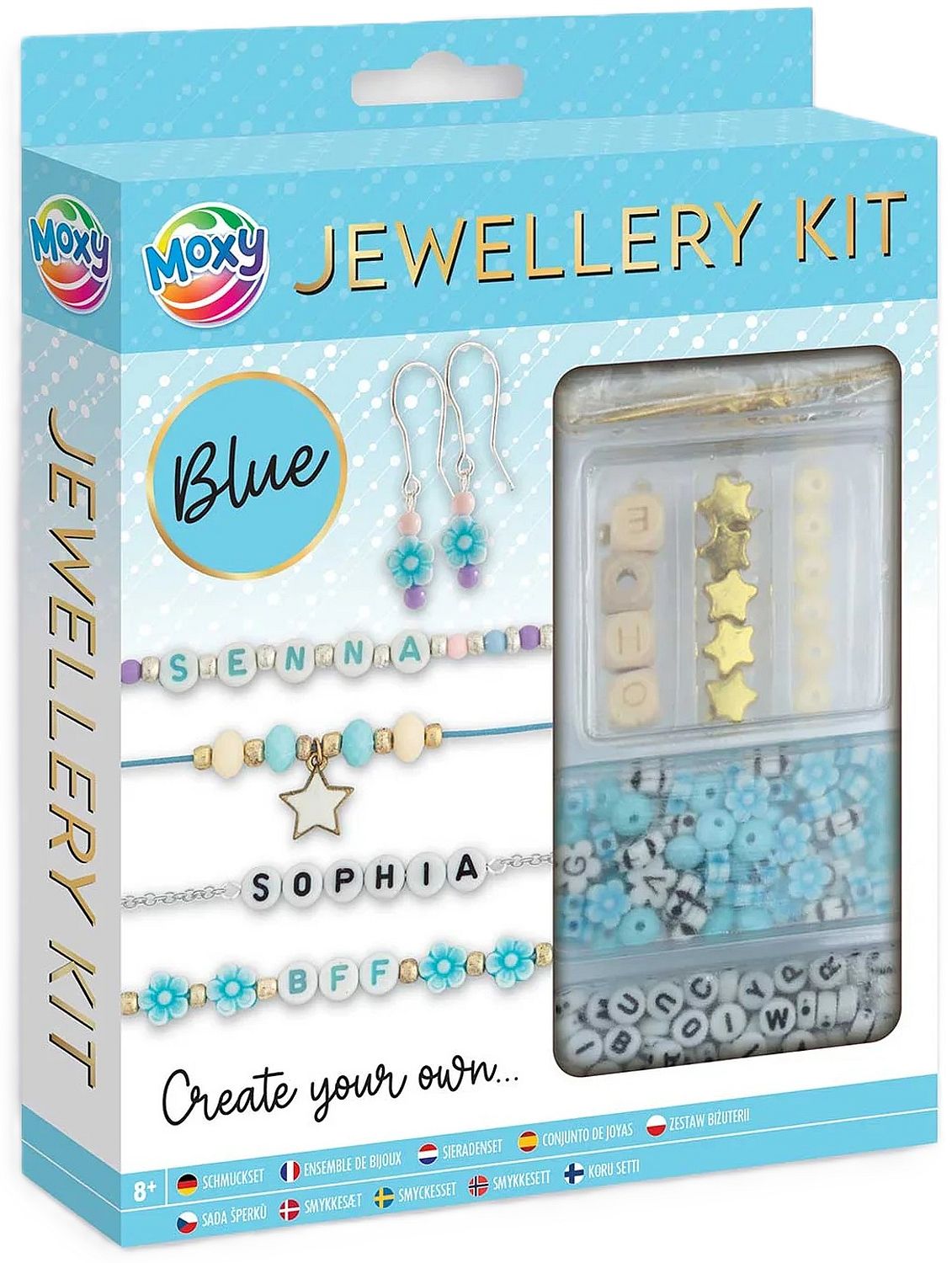 Kit creativ  pentru bijuterii Moxy - Albastru