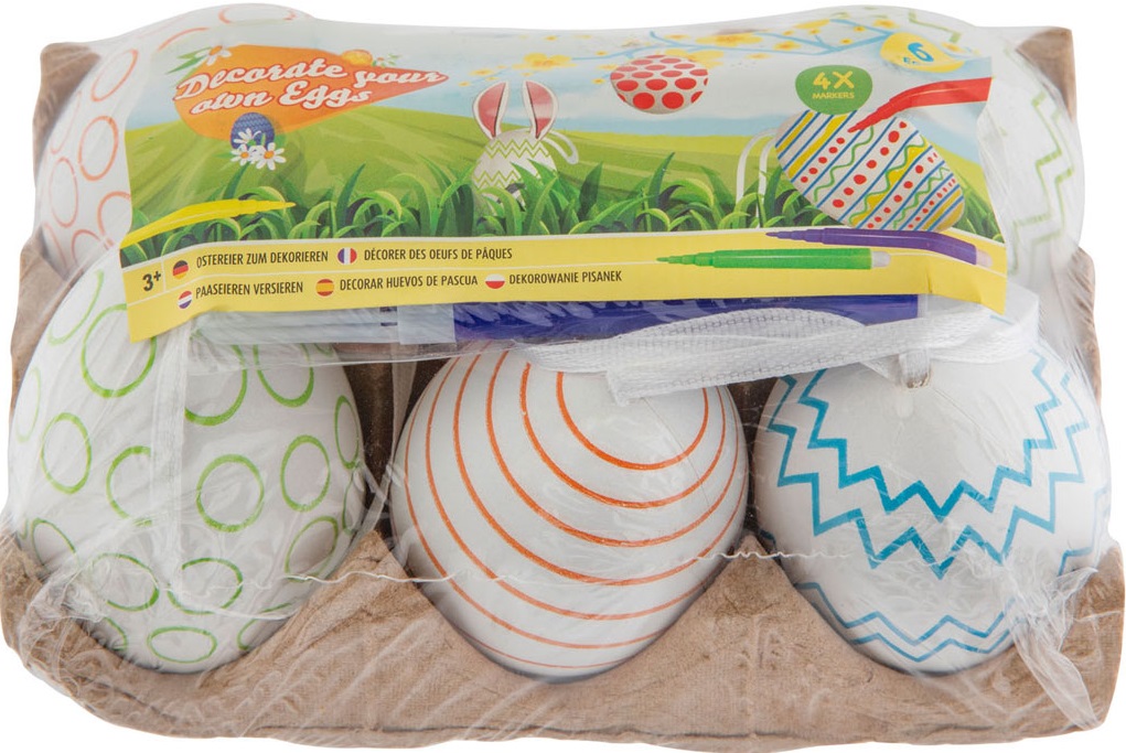 Set creativ de decorațiuni Grafix - Ouă de Paște și mini carioci