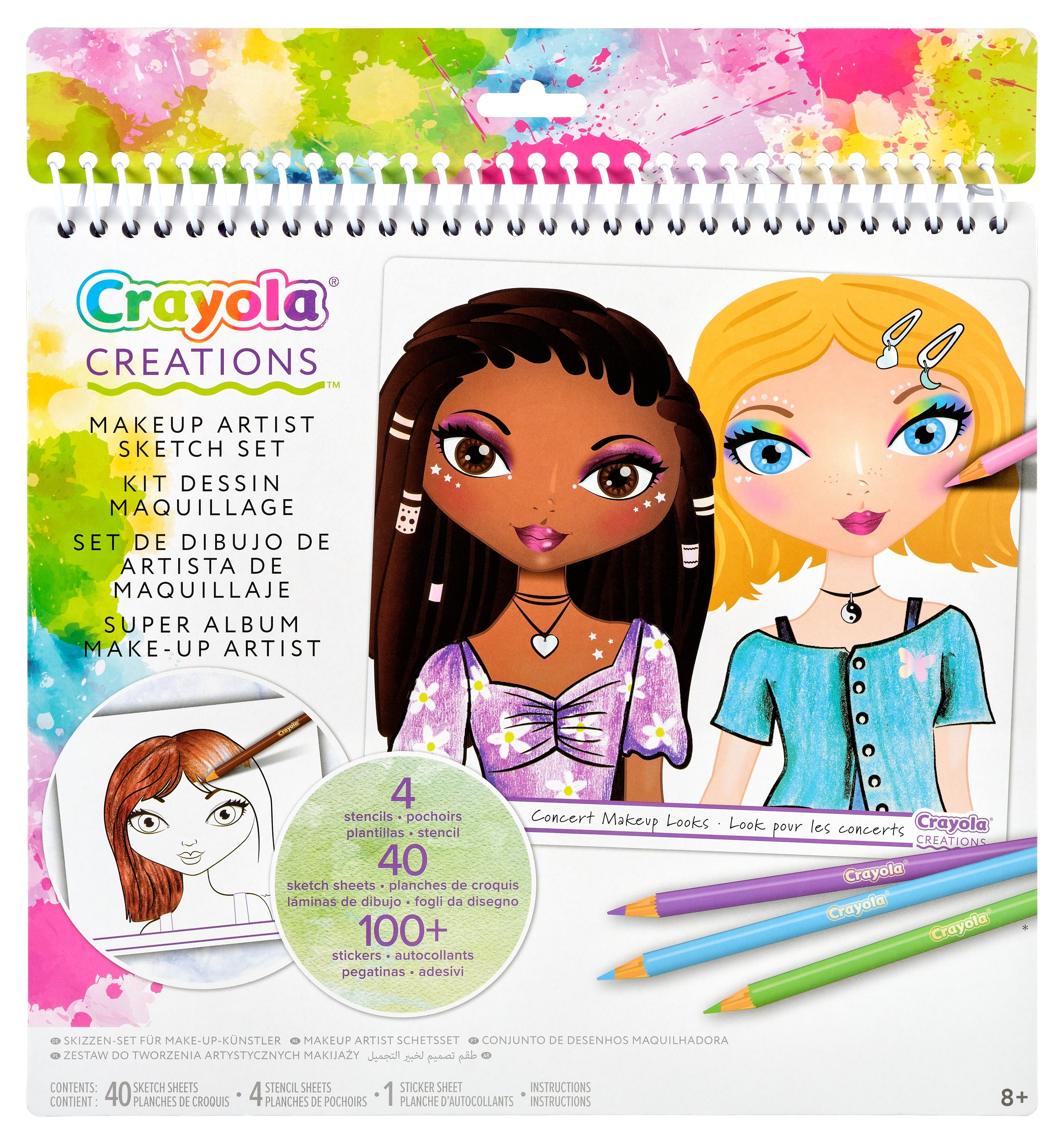 Set creativ pentru machiaj Crayola Creations - 40 foi