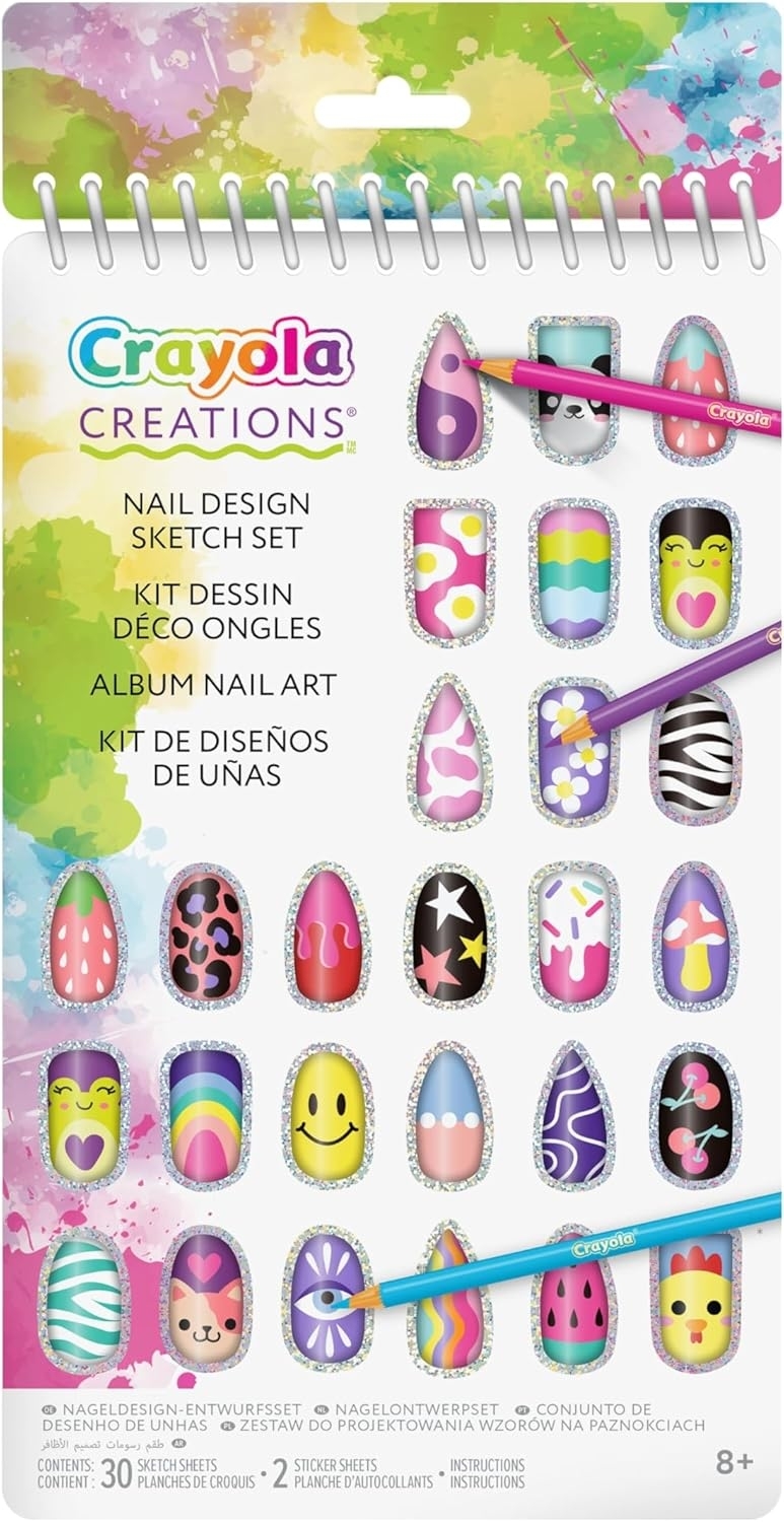 Set creativ pentru manichiură Crayola Creations – 30 foi