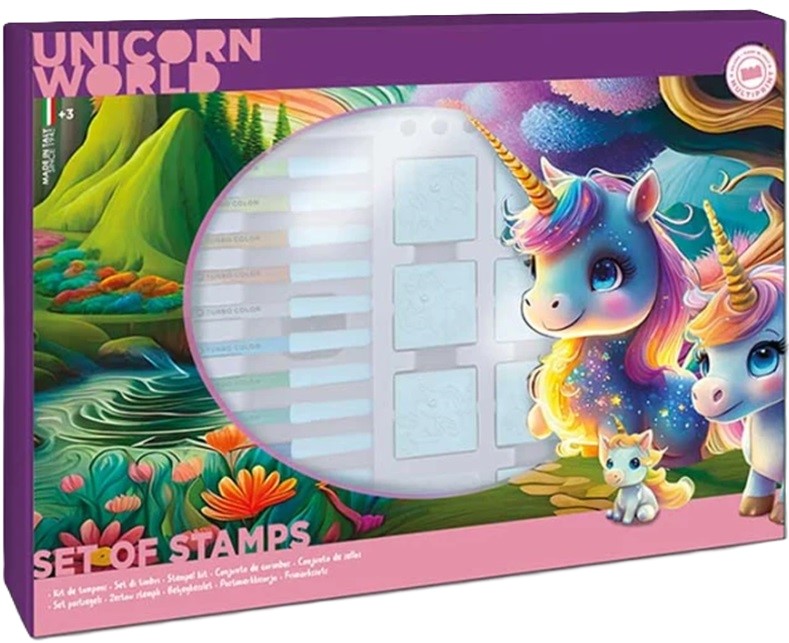 Kit creativ  pentru desen Multiprint Magic Unicorn - 7 stampile