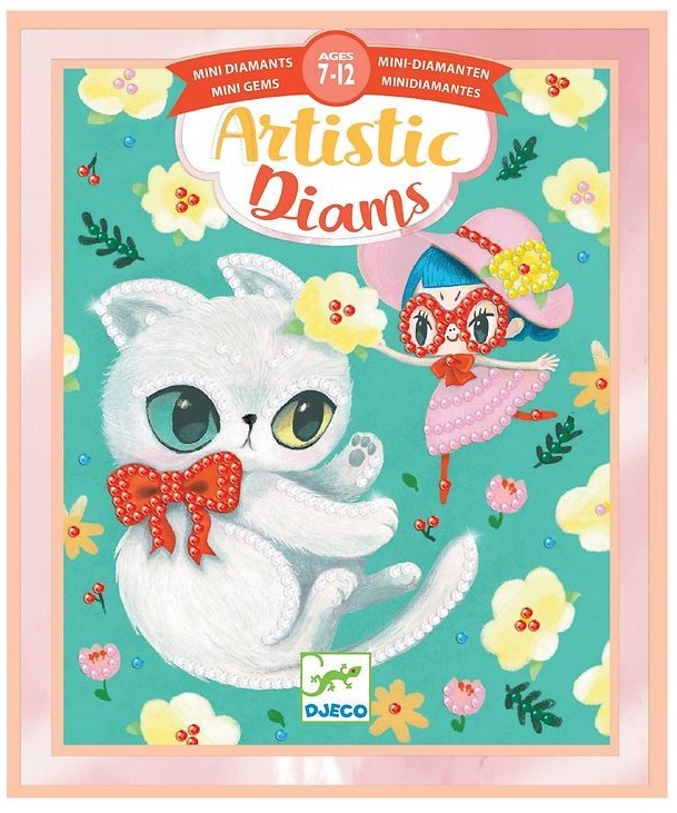 Set creativ Djeco Artistic Diams - Realizeaza-ti propriile tablouri cu pietre colorate