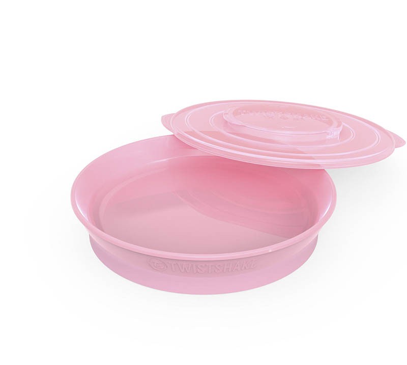 Farfurie Twistshake Plates Pastel - Roz, 6 luni+