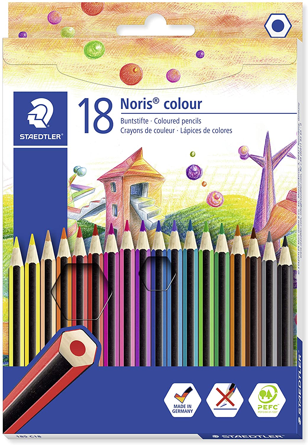 Creioane colorate Staedtler Noris Colour 185 - 18 culori