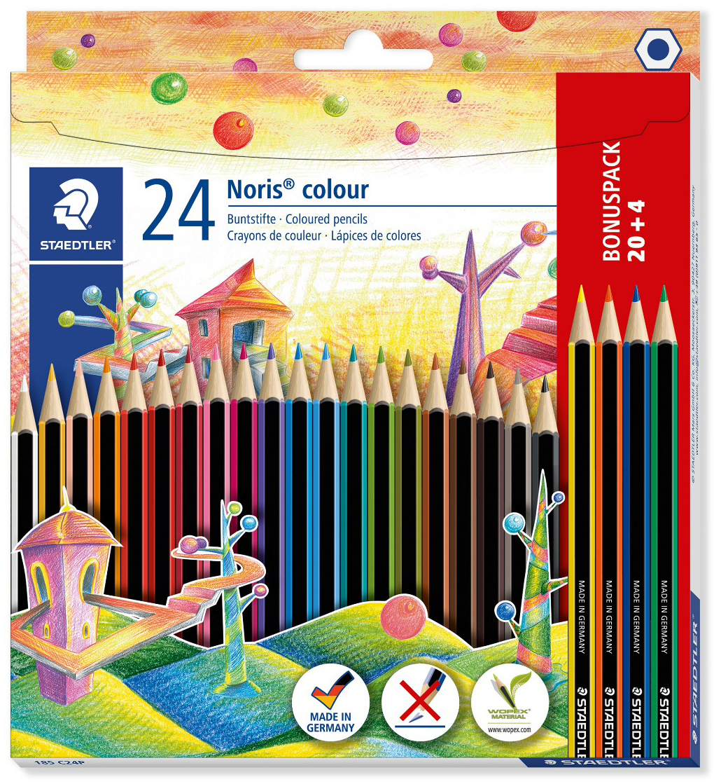 Creioane colorate Staedtler Noris Colour 185 - 20 + 4 culori