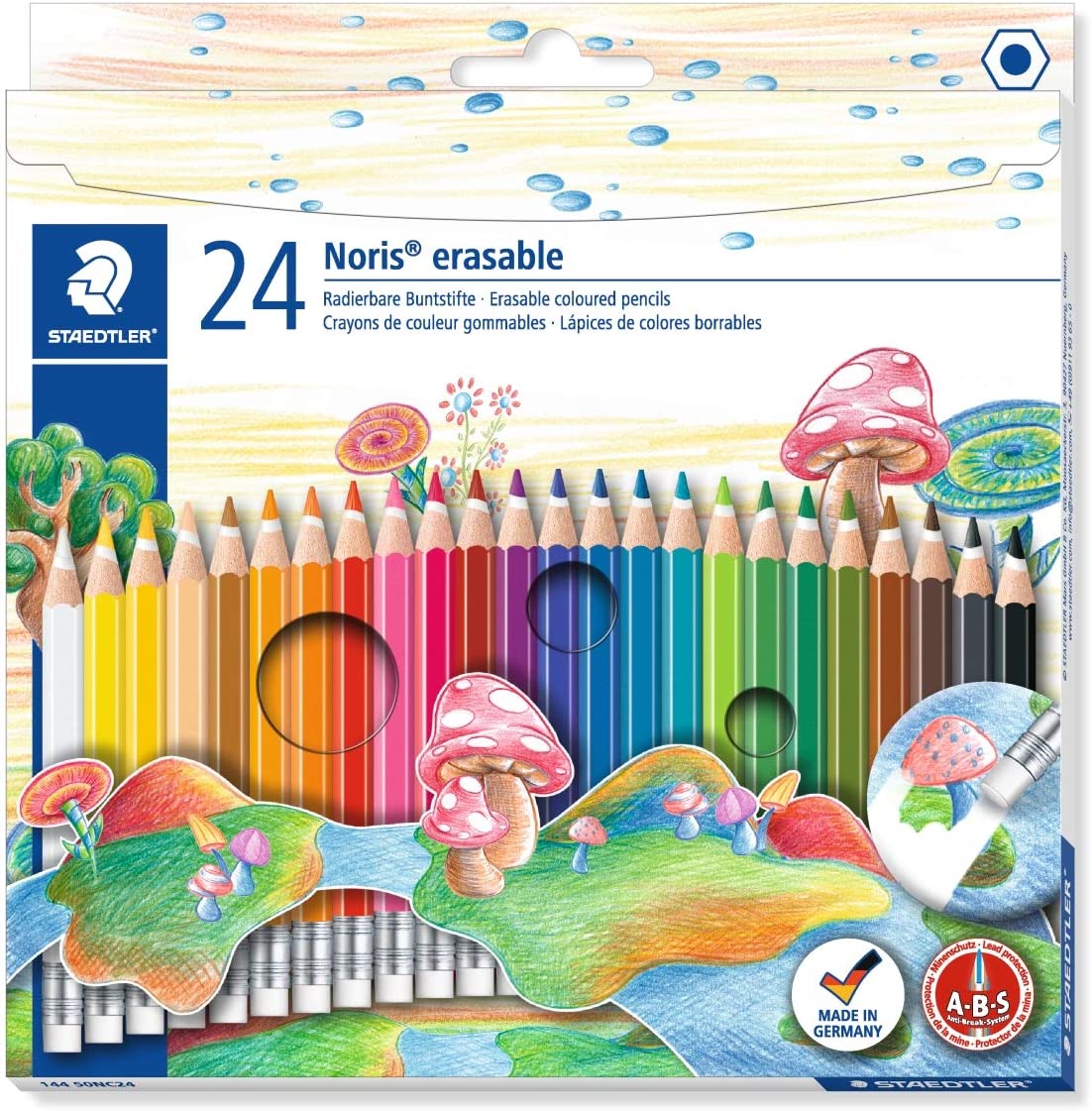 Creioane colorate Staedtler Noris Club 144 - 24 culori, cu radiera