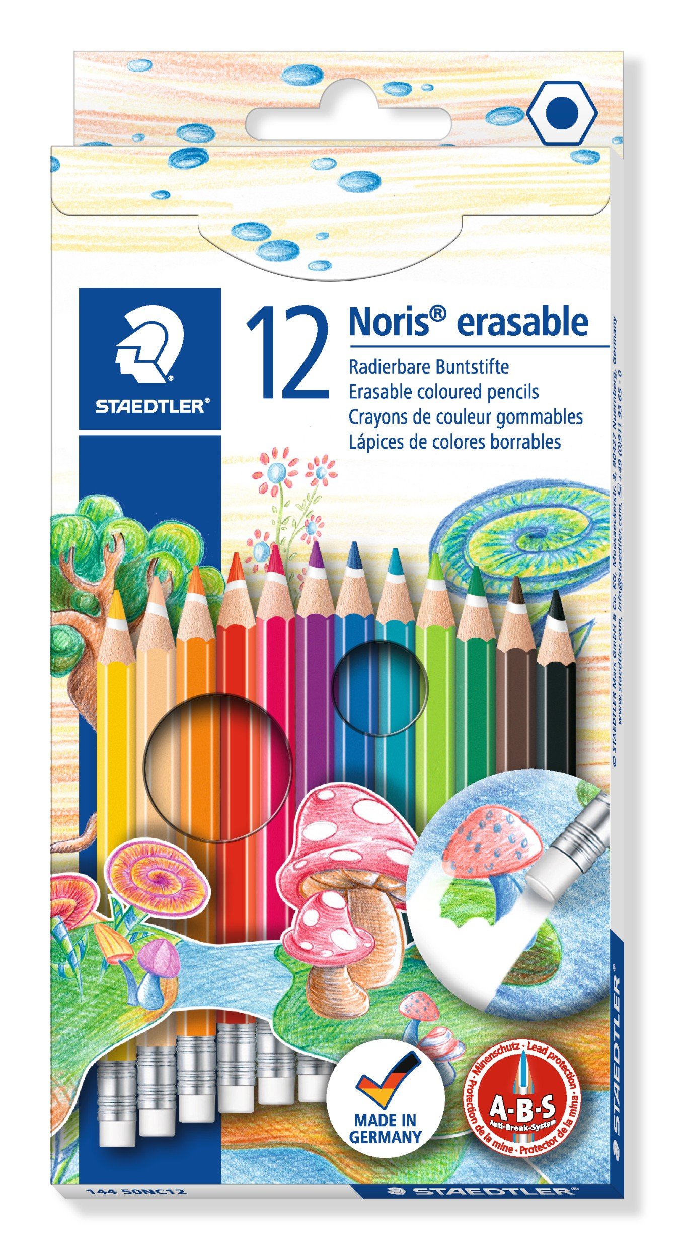 Creioane colorate Staedtler Noris Club 144 - 12 culori, cu radiera