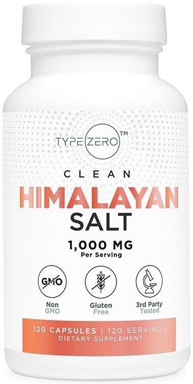 Type Zero Clean Himalayan Salt, 1000 mg, 120 capsule, Nutricost