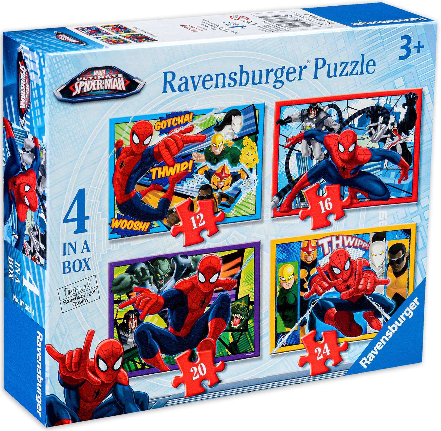Puzzle Ravensburger 4 in 1 - Spiderman