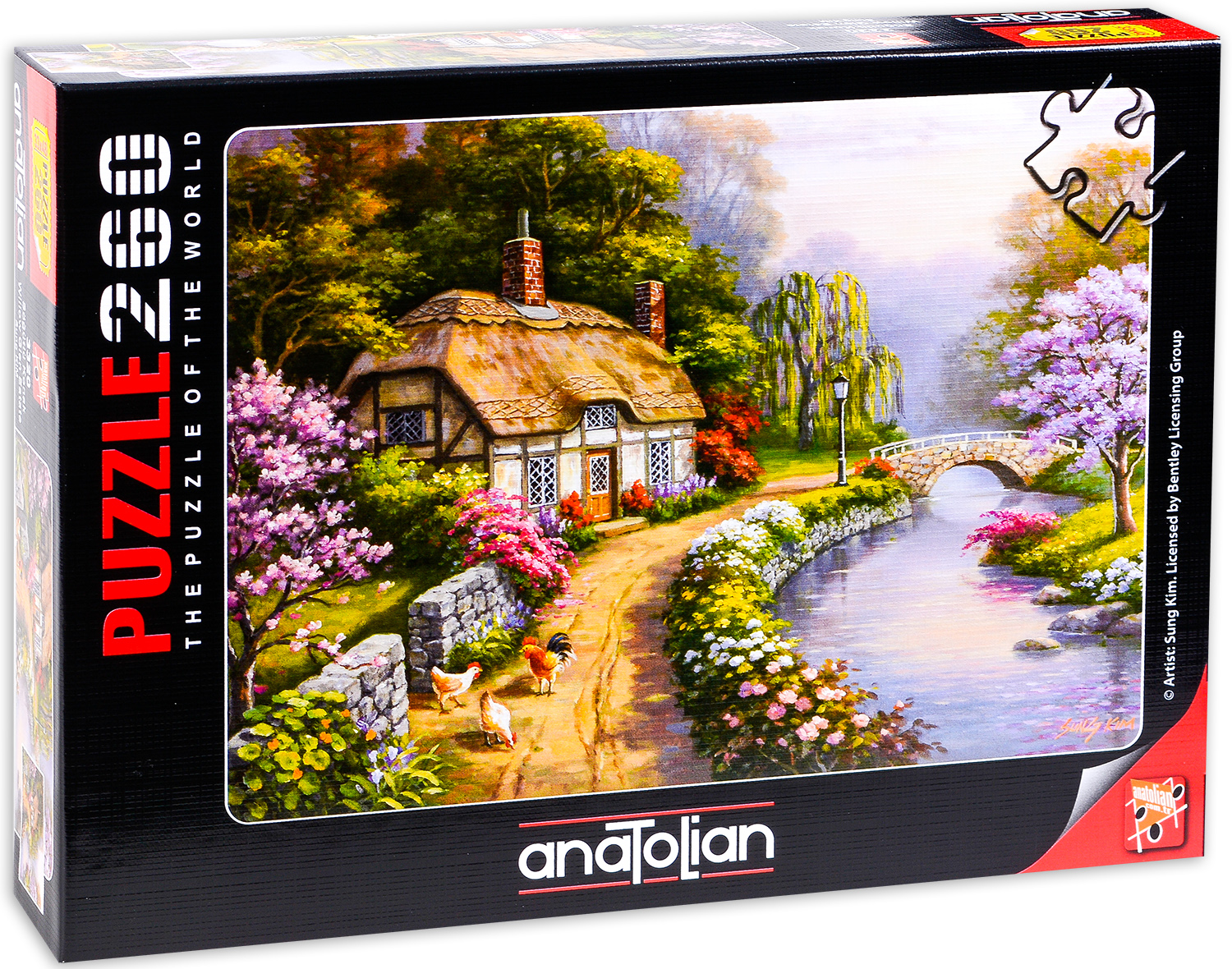 Puzzle Anatolian din 260 de piese - Casa intre salcii, Sung Kim