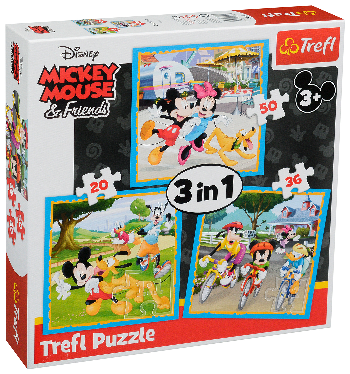 Puzzle Trefl 3 in 1 - Mickey Mouse si prietenii