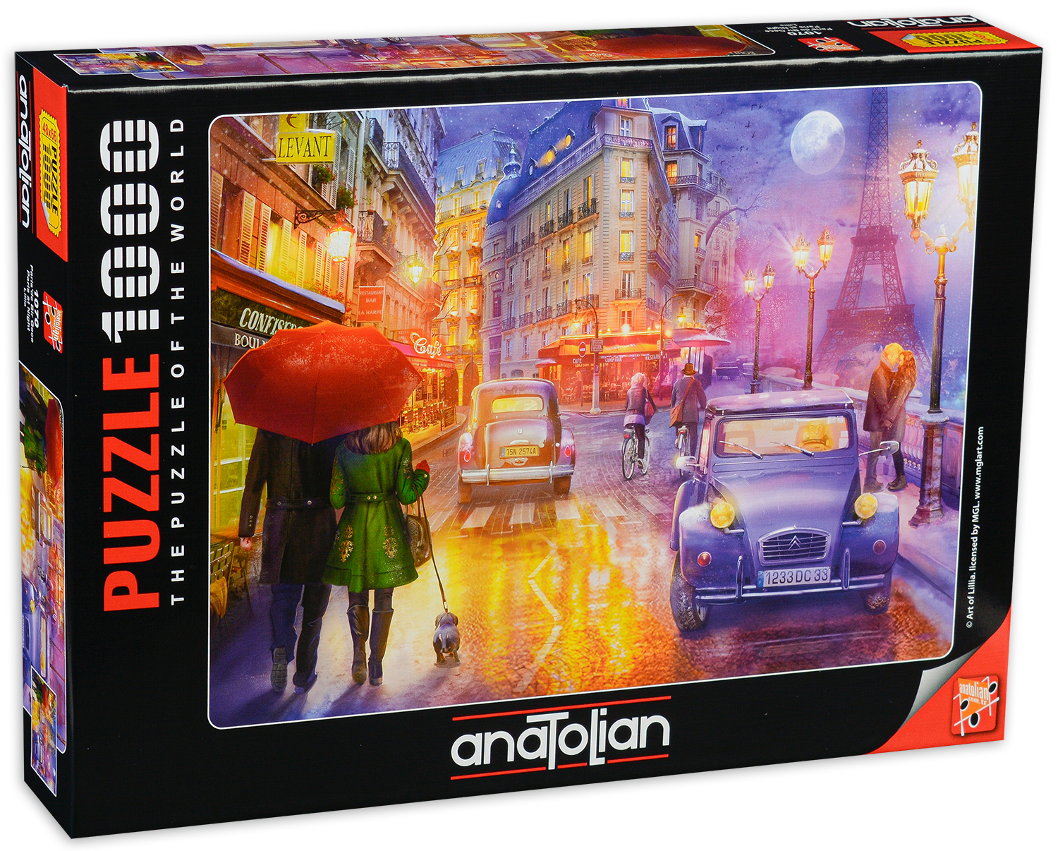 Puzzle Anatolian din 1000 de piese - Paris noaptea, Lilia