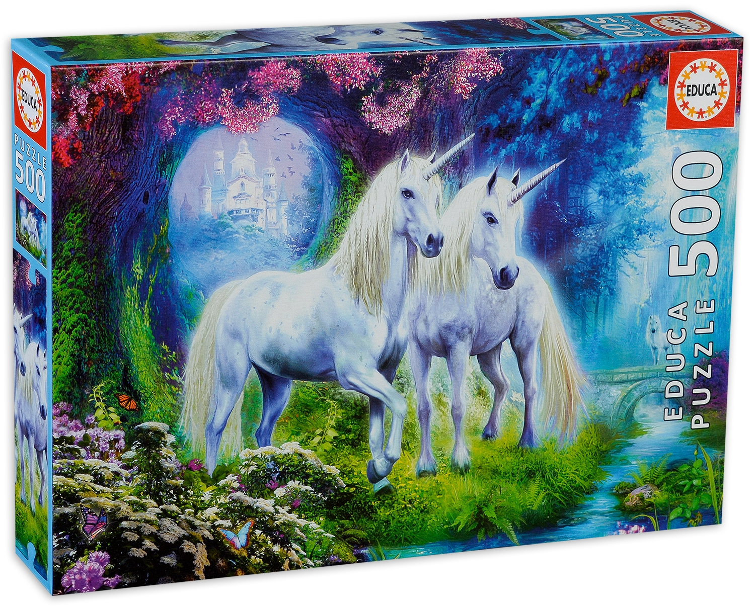 Puzzle Educa din 500 de piese - Unicorni in padure