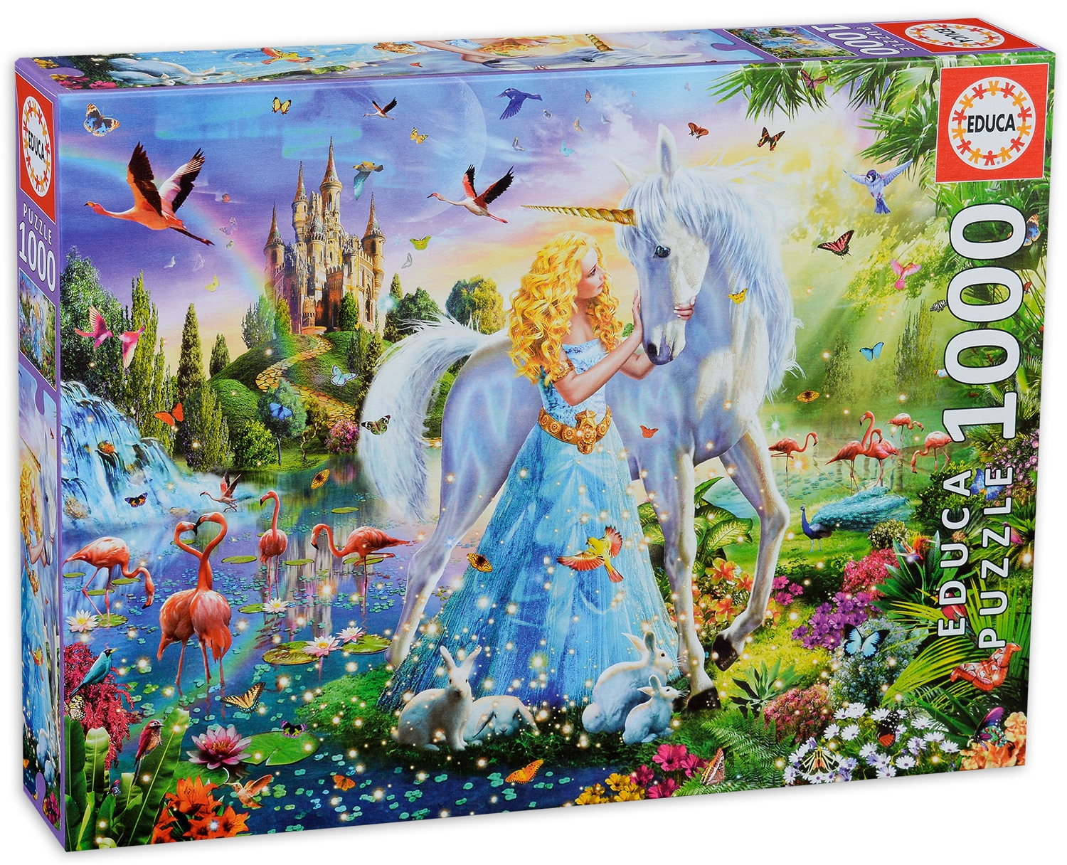 Puzzle Educa din 1000 de piese - Printesa si unicornul