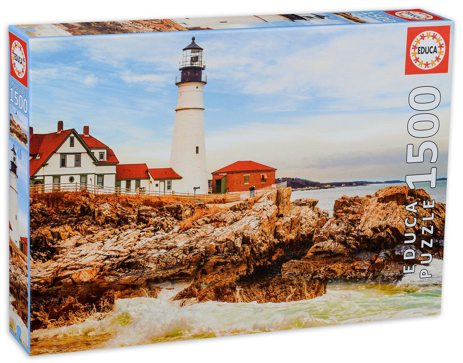 Puzzle Educa din 1500 de piese - Far pe stanci