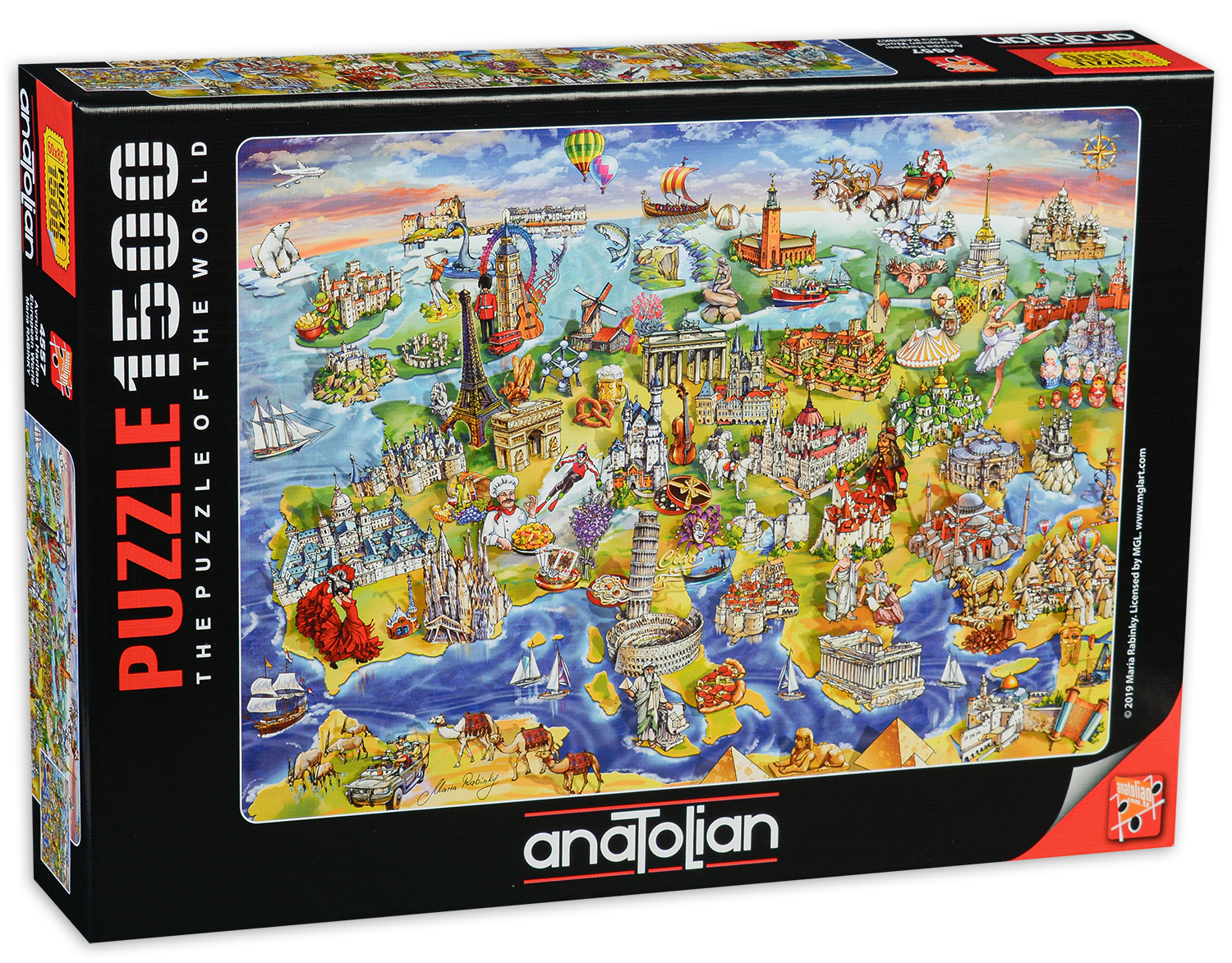 Puzzle Anatolian din 1500 de piese - Harta Europei