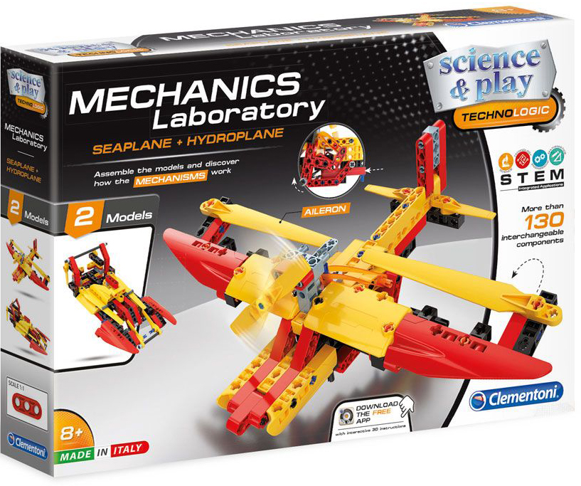 Constructor Clementoni Mechanics Laboratory - Avion, 130 piese