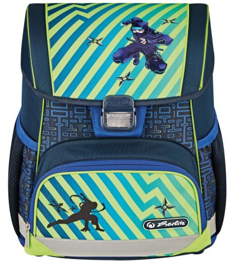 Ghiozdan Neechipat Loop, Motiv Funky Ninja, Herlitz - imagine 2
