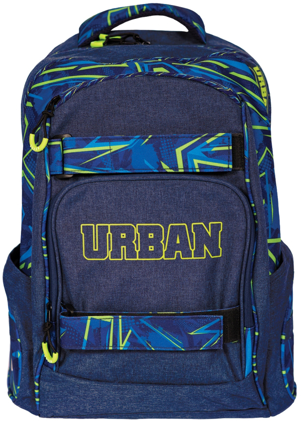 Rucsac școlar anatomic S. Cool - Urban, linii verzi