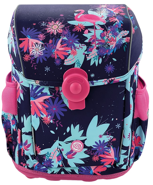 Ghiozdan școlar ergonomic Kaos - Tropic Night, cu capac