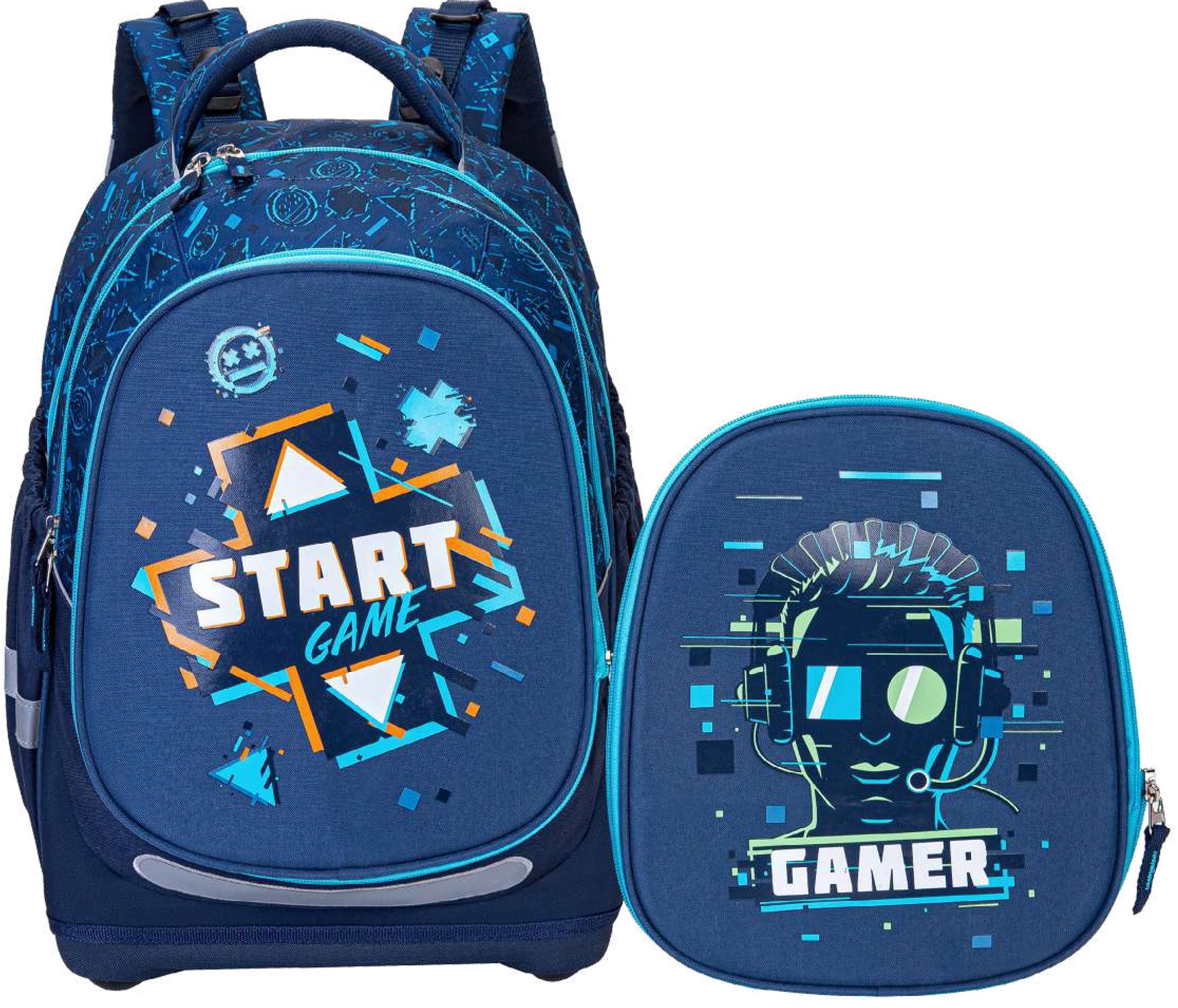 Ghiozdan școlar 2 în 1 Kstationery Made to Last - Start Game, cu 2 compartimente