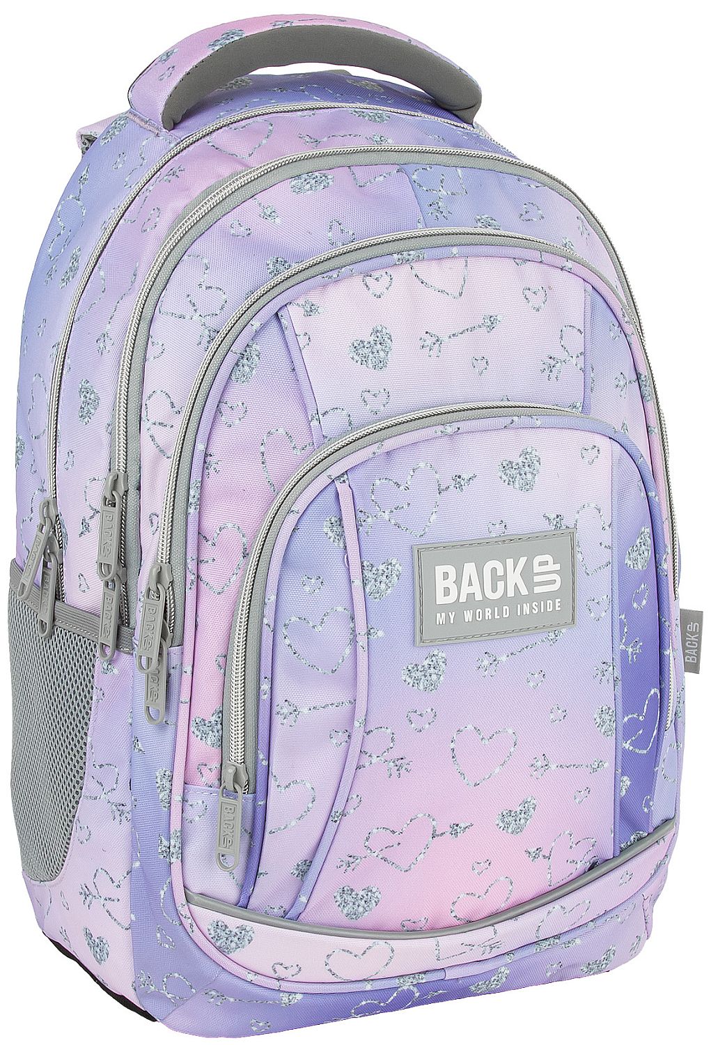 Ghiozdan școlar Back Up A - In Love, cu 3 compartimente