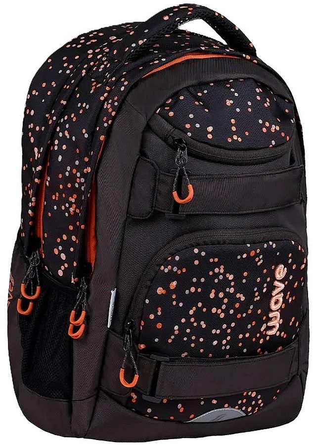 Ghiozdan școlar Belmil Wave - Dots Blooms, 4 compartimente