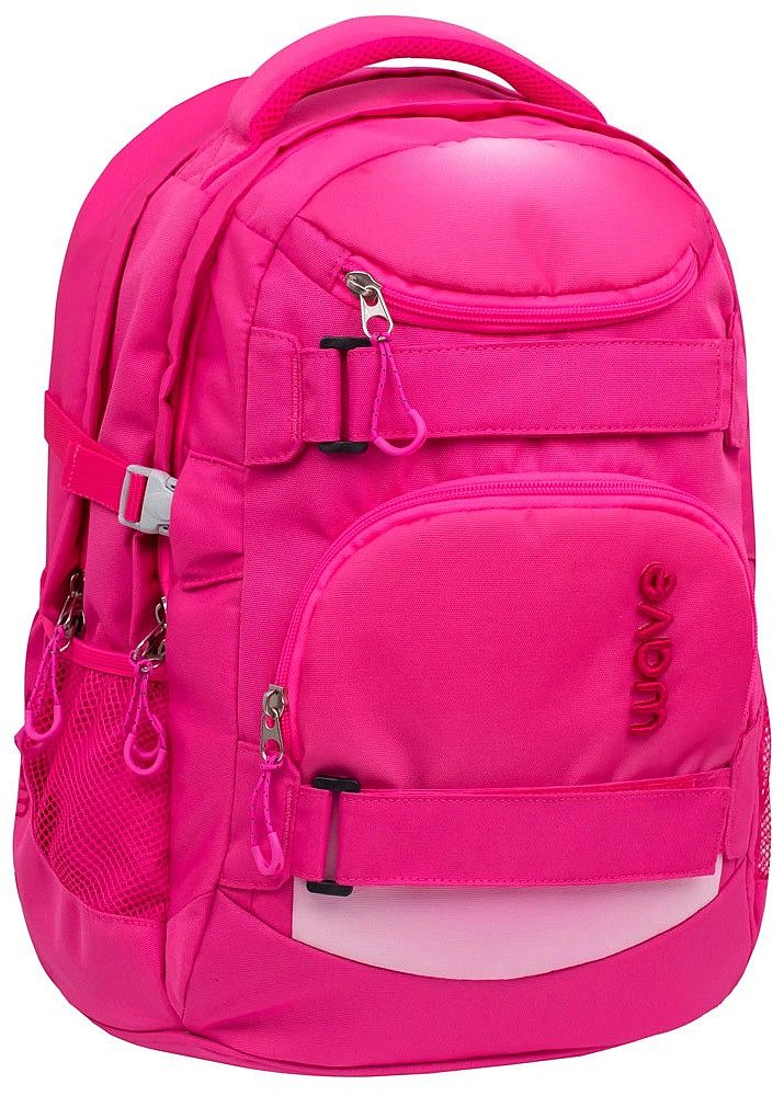 Ghiozdan școlar Belmil Wave - Ombre Light Pink, cu 4 compartimente