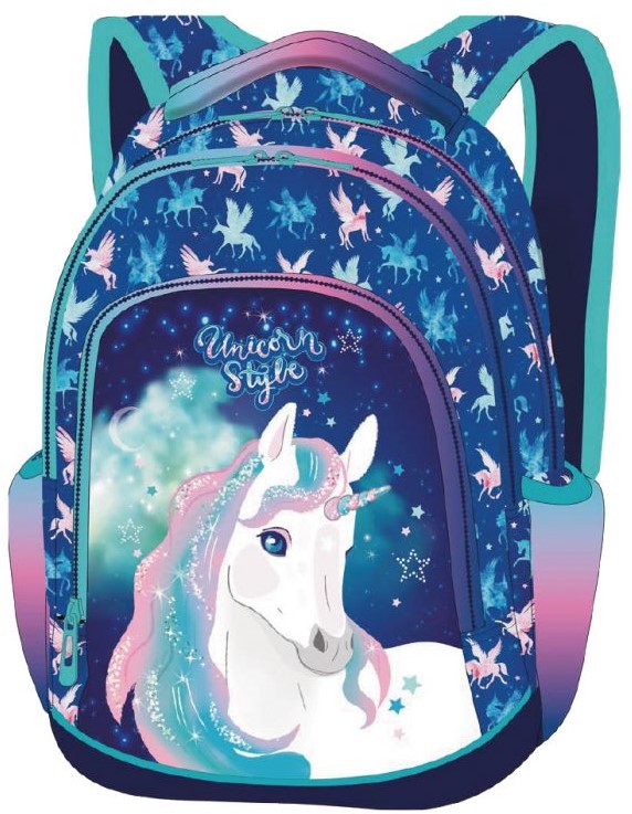 Rucsac școlar Colorino Primer - Unicorn, cu 2 compartimente