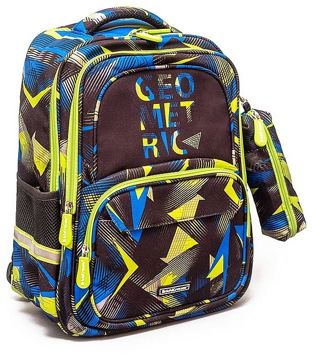 Rucsac școlar Erich Krause SchoolLine - Triangle, cu penar