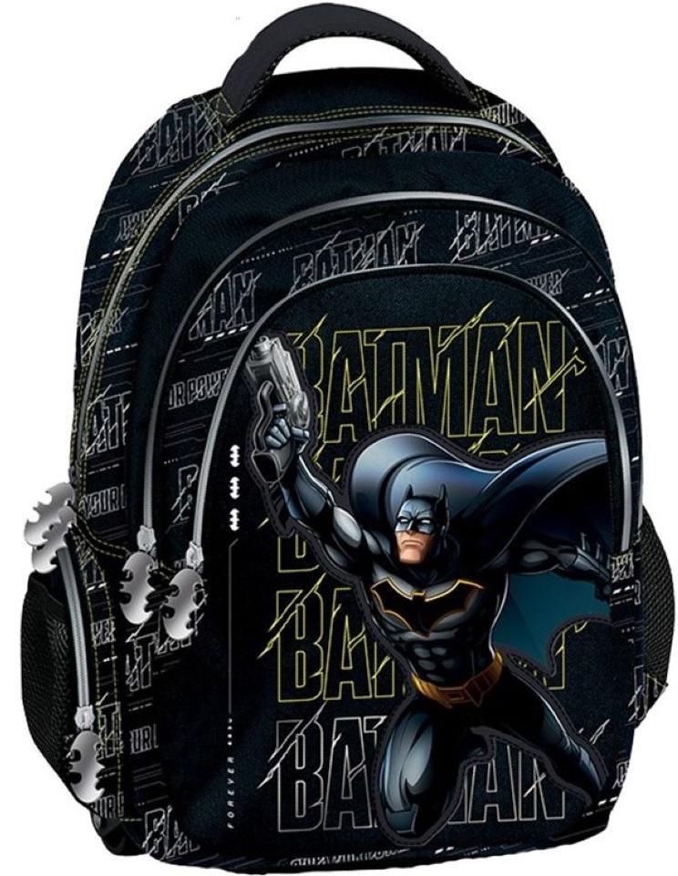 Ghiozdan școlar Graffiti Batman - Black, 2 comartimente