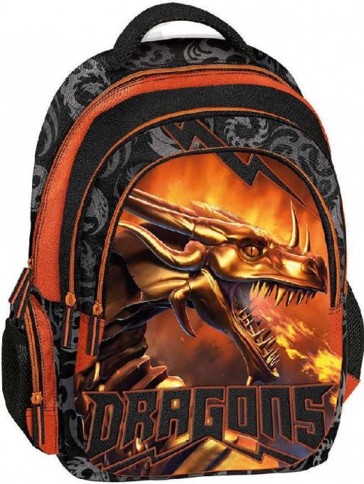 Ghiozdan școlar Graffiti Dragons - Cu 3 compartimente
