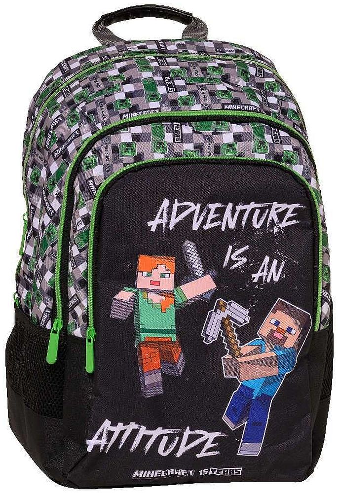 Ghiozdan școlar  Graffiti Mincraft - Cu penar
