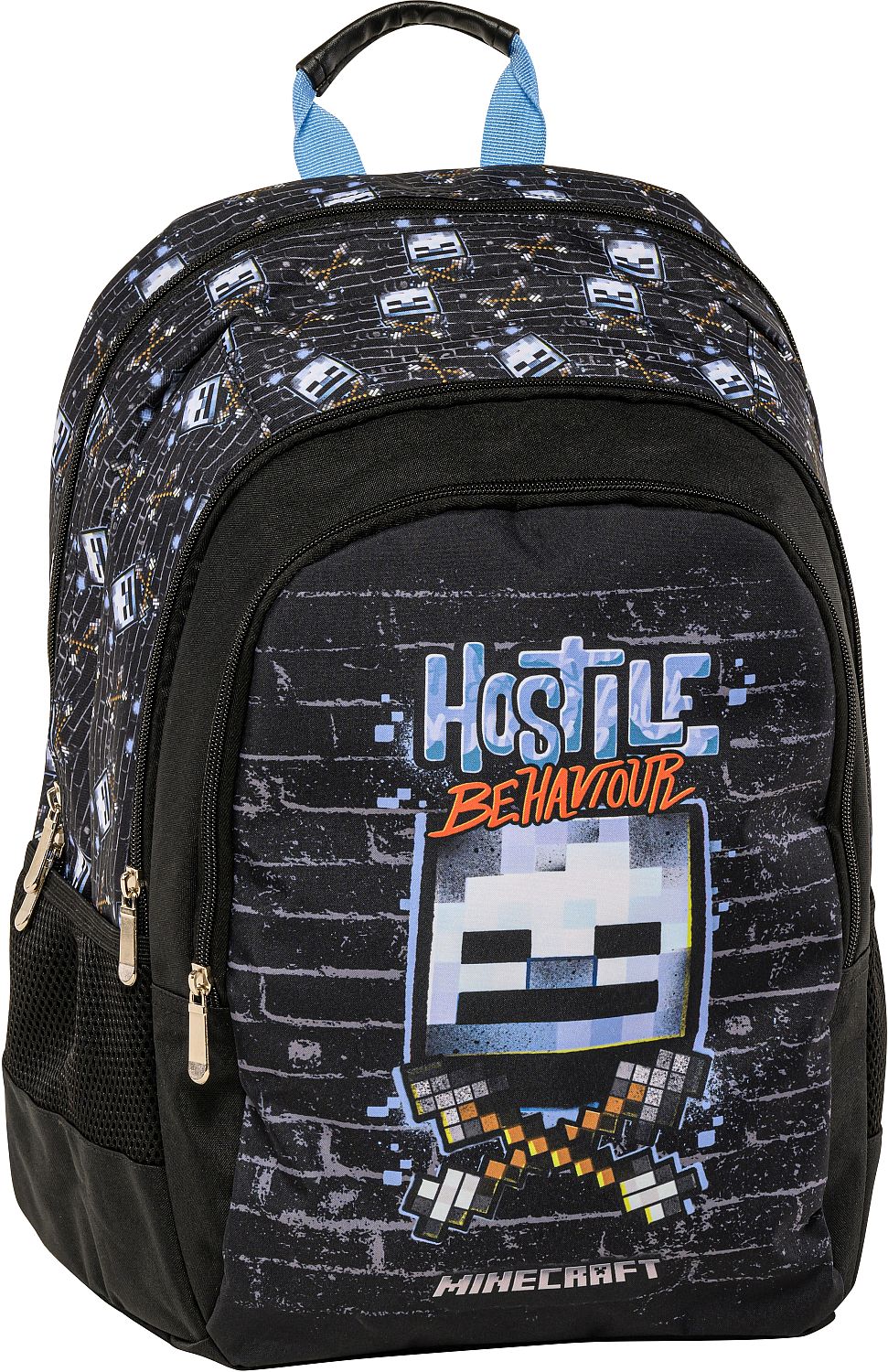 Rucsac școlar Graffiti Minecraft - Wall, cu penar