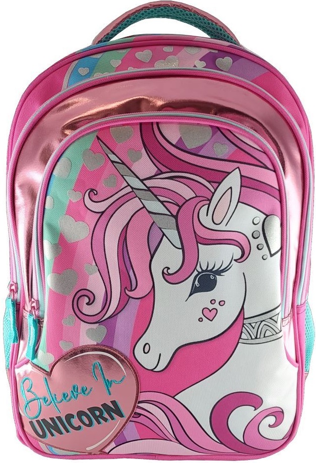 Ghiozdan școlar Graffiti Unicorn - Believe in Unicorn, 2 compartimente