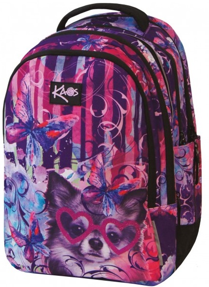 Rucsac școlar Kaos 2 în 1 - Crispy, cu 4 compartimente